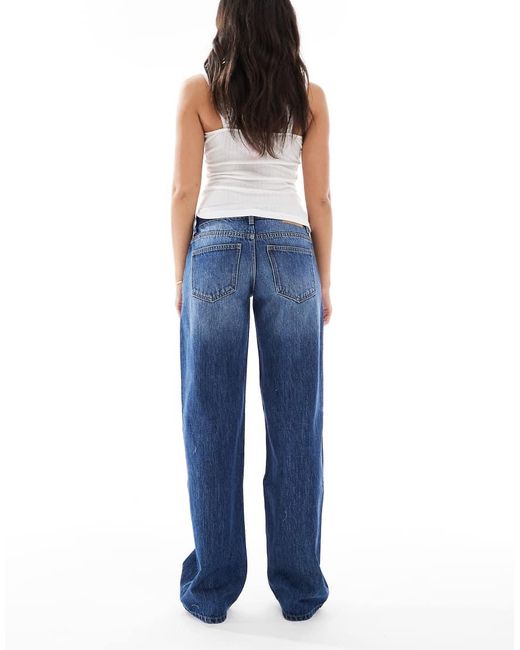 Cotton On Blue Low Rise Straight Jeans