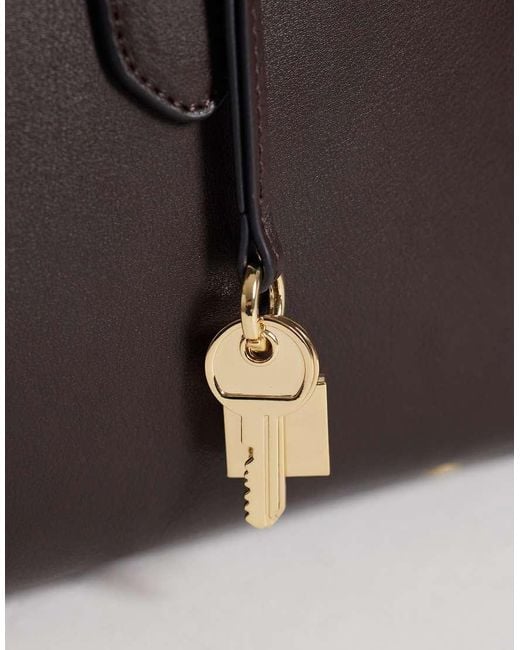 Mango Black Bowling Bag With Key Chain