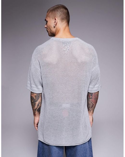 Liquor N Poker Gray Knit Jersey Top With Rebel 13 Logo for men