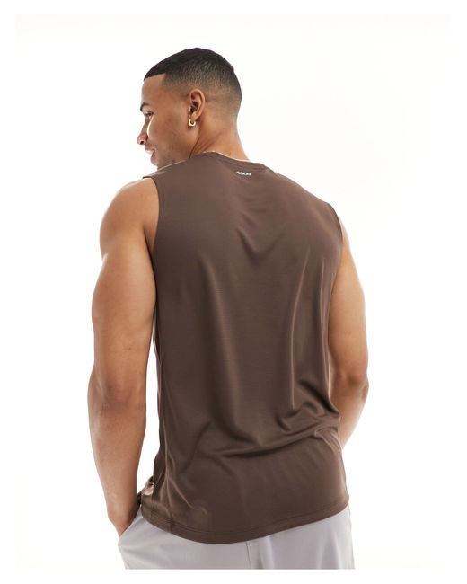 ASOS 4505 – ärmelloses, schnelltrocknendes sport-t-shirt in Brown für Herren