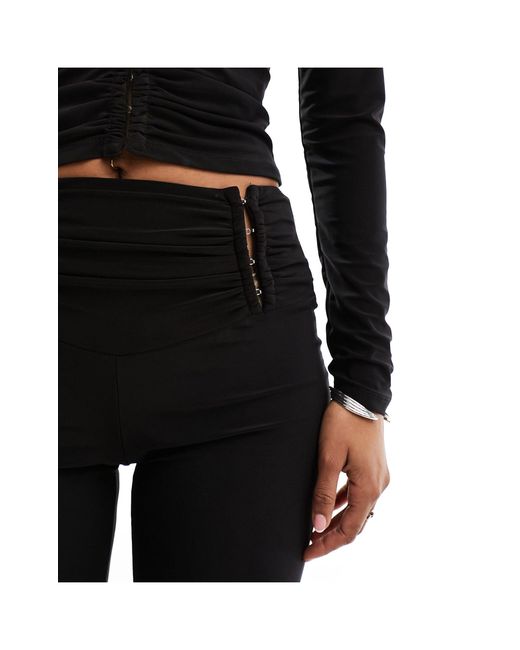 Collusion Black Ruched Waistband Hook & Eye 00's Flare