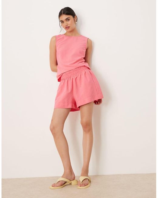 ASOS Pink Pull On Shorts Co-ord