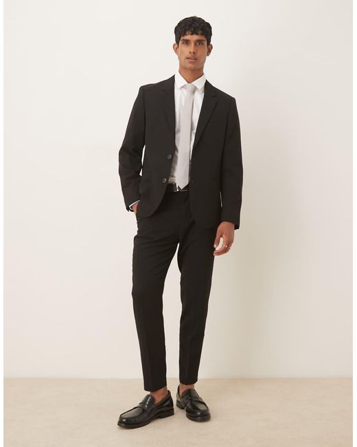 ASOS Smal Colbert in het Black voor heren