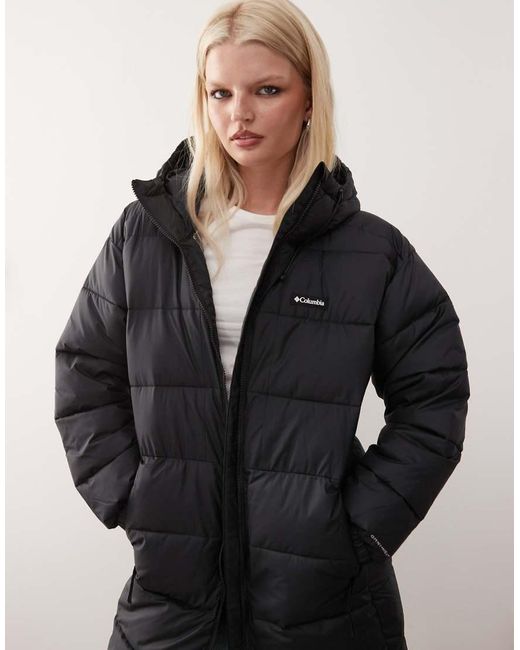 Columbia Black Pike Lake Iii Long Puffer Coat