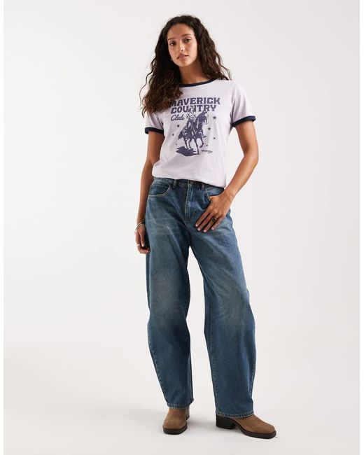 Wrangler Purple Ringer T-shirt