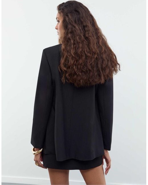Blazer à double boutonnage Stradivarius en coloris Blue