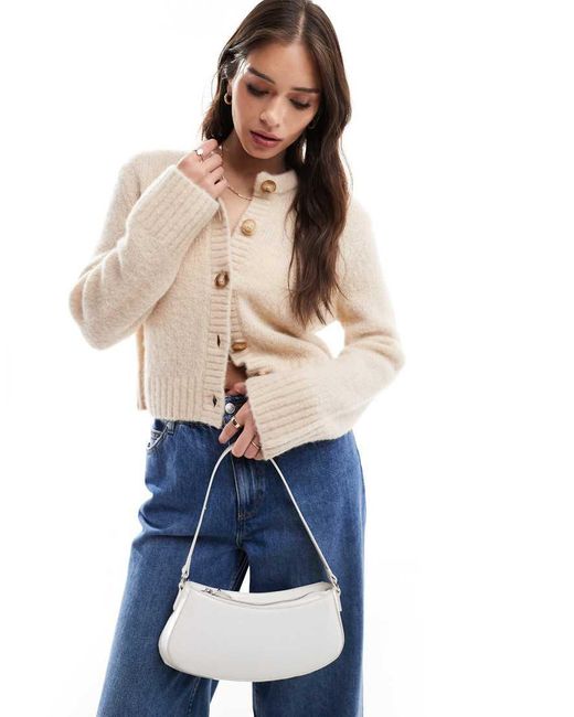 & Other Stories Blue Alpaca Blend Textured Knit Cardigan