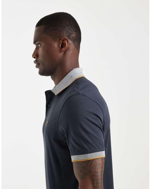 Barbour Blue Cornsay Short Sleeve Polo Shirt for men