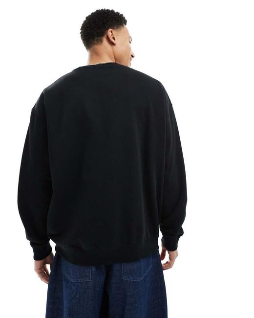 Weekday Oversized Sweatshirt in het Black voor heren