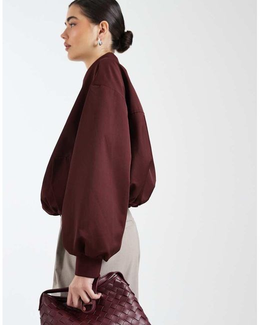 ASOS Red Oversized Bomber Jacket