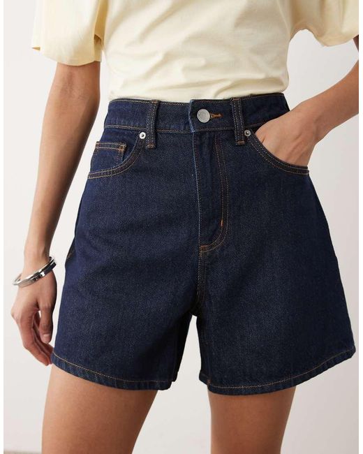 Cotton On Blue High 90s Denim Shorts