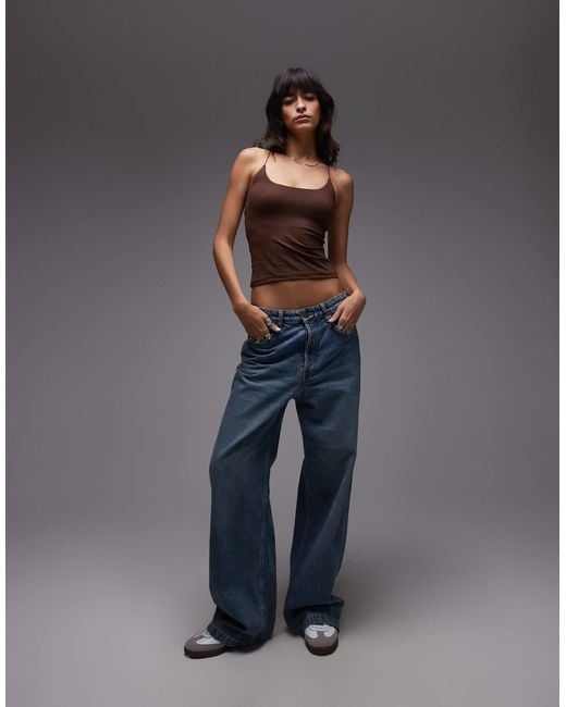 ASOS Gray Polyamide Wide Scoop Cami