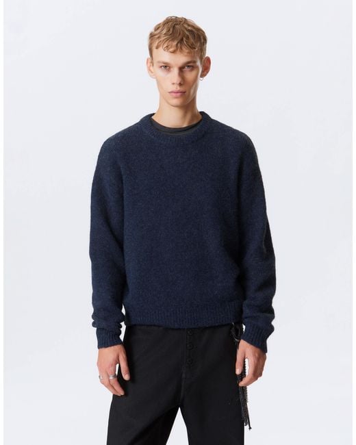 Weekday Blue Wool Blend Jumper for men