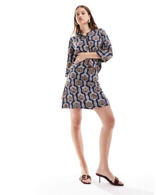 Object Blue A-Line Mini Skirt Co-Ord