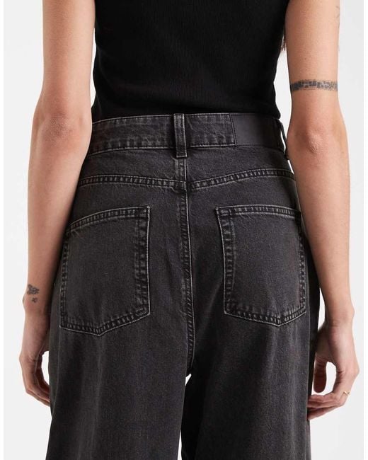 ASOS Black Asos Design Tall High Waisted Barrel Leg Jeans
