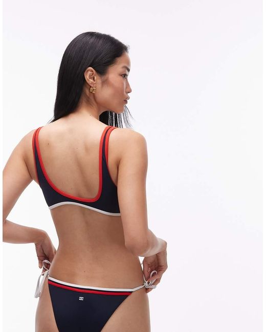 Tommy Hilfiger Black Scoop Bralette Bikini Top