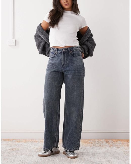 Weekday Blue Missy Low Waist Loose Fit Jeans