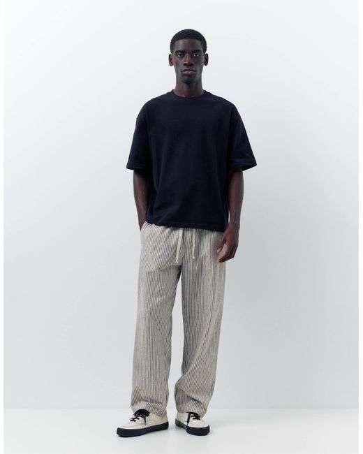 Pantalon champêtre à rayures Pull&Bear pour homme en coloris Gray