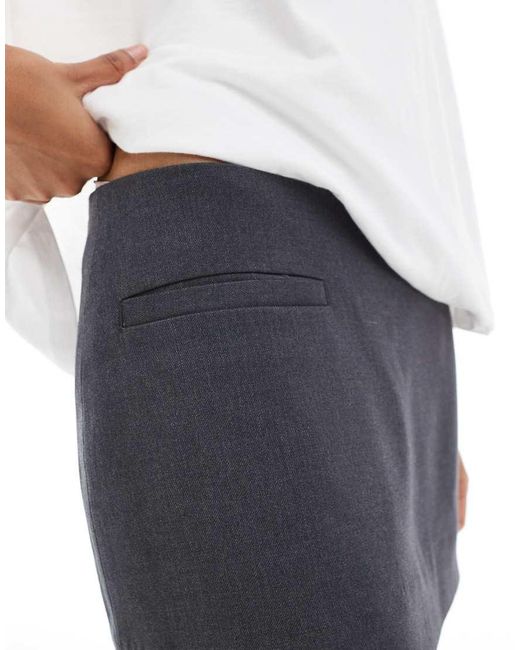 Monki White Low Waist Mini Skirt With Conceled Pocket