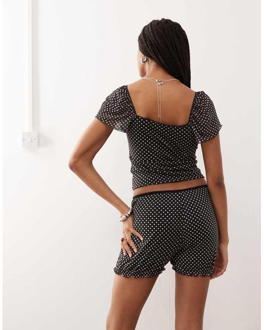 Reclaimed Vintage Black Mesh Micro Bloomer Shorts