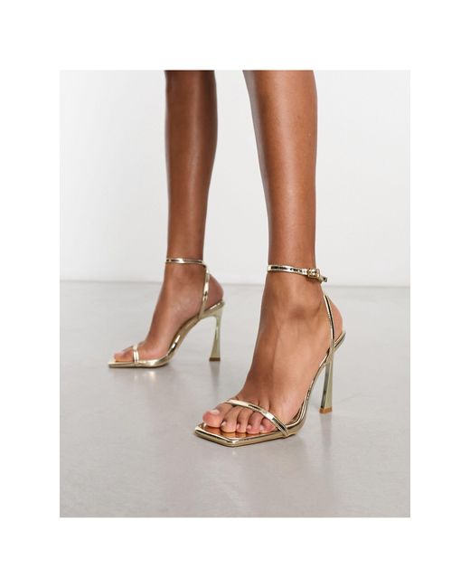 SIMMI White Simmi London Apple Barely There Heeled Sandals