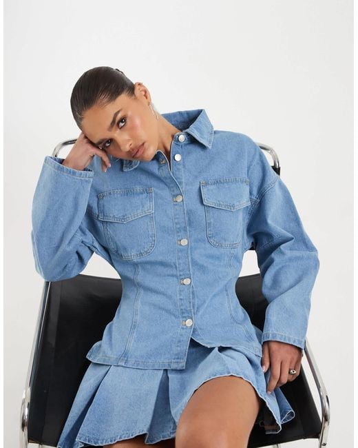 ASOS Blue Batwing Denim Shirt