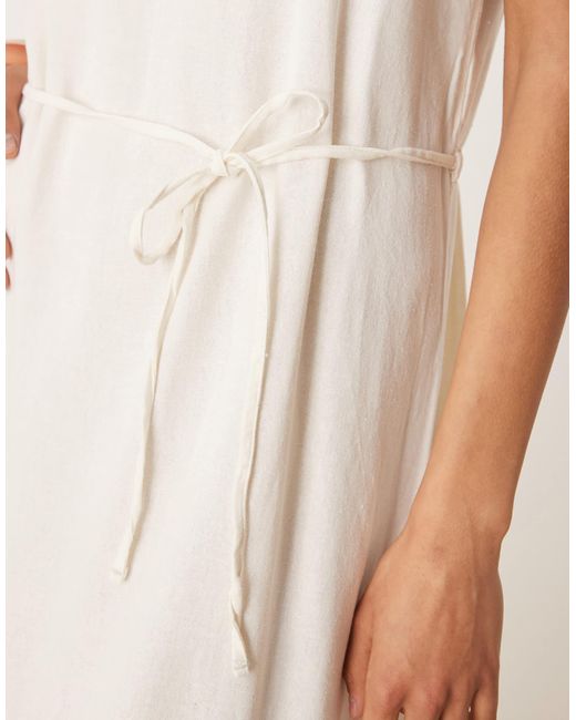 Jdy Natural – maxikleid aus leinenmix