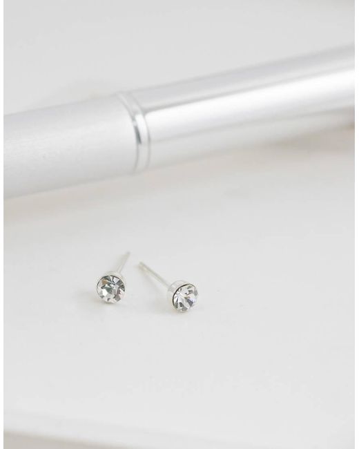 Kingsley Ryan Metallic 4Mm Gemset Round Stud