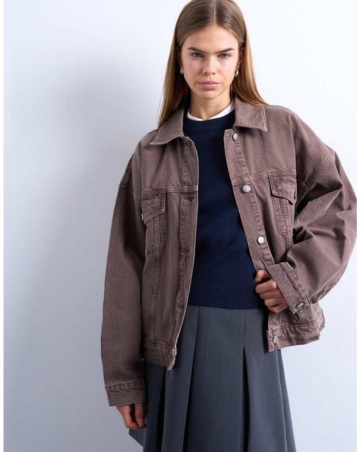 TOPSHOP Denim Ballonjack in het Blue