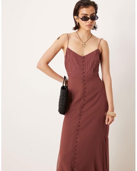 ASOS Multicolor – gestuftes camisole-maxikleid