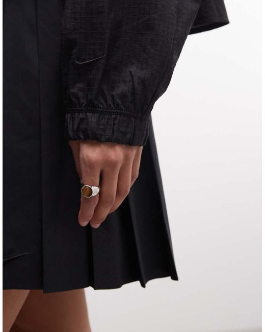 Nike Blue Funnel Neck Cropped Windrunner Jacket