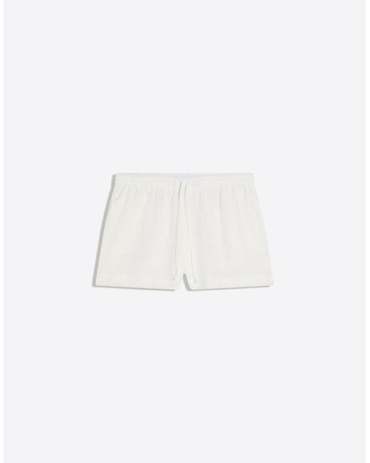 Bershka White Rustic Shorts With Elasticated Waist