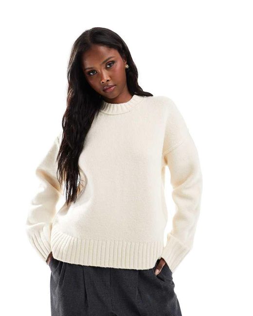 OMNES White Clementine Crew Neck Jumper