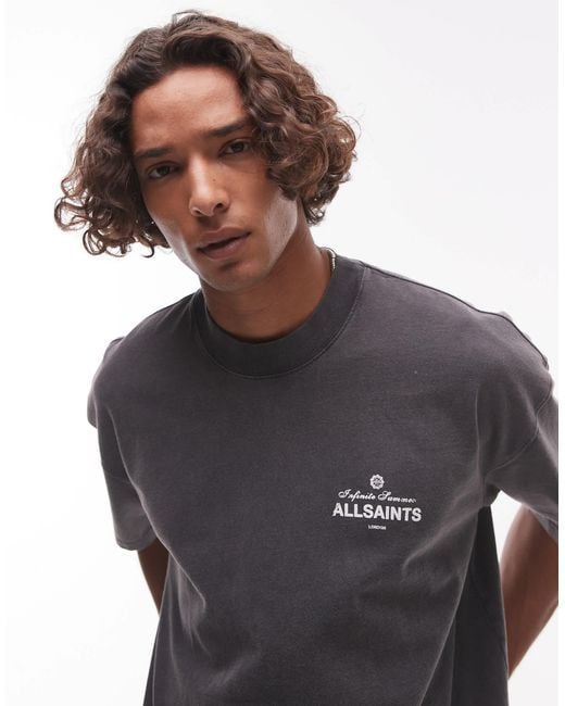 AllSaints Soleil T-Shirt in Gray for Men | Lyst