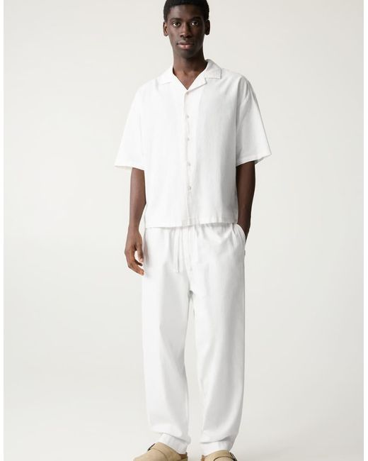 Camicia A Maniche Corte di Pull&Bear in White da Uomo