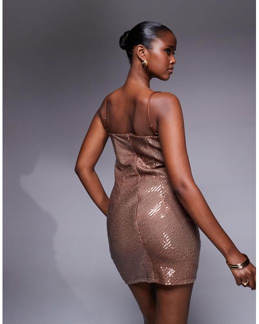 TFNC London Purple – pailletten-minikleid