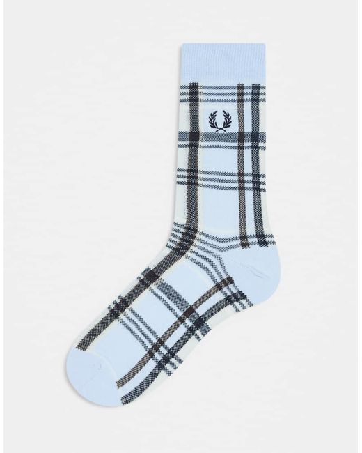 Calzini A Quadri Scozzesi di Fred Perry in Blue da Uomo