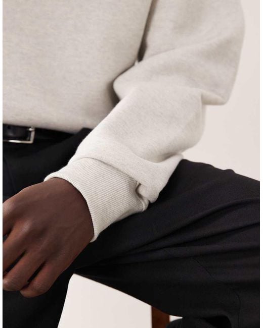 ASOS COLLECTIVE Natural Oversized Super Heavyweight Crew for men