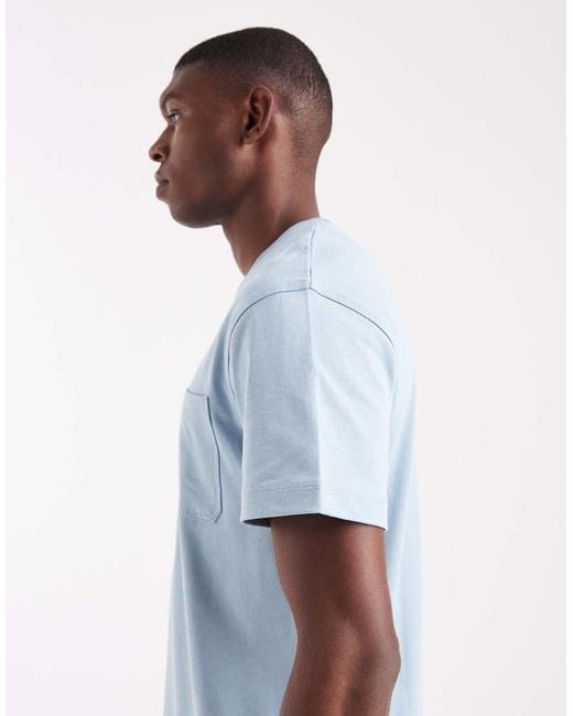 T-Shirt A Maniche Corte Con Tasca di Lee Jeans in White da Uomo