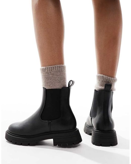 ASOS Black Adjust Chunky Chelsea Boots