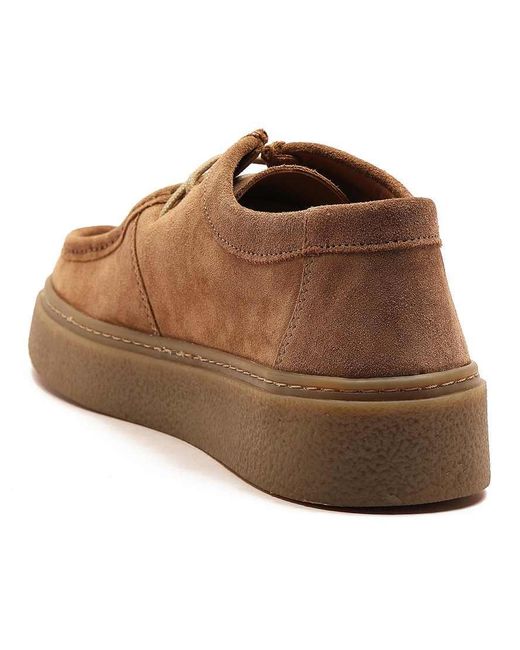 OFF THE HOOK Brown 'Els' Suede Leather Casual Lace-Up Boat Shoes for men