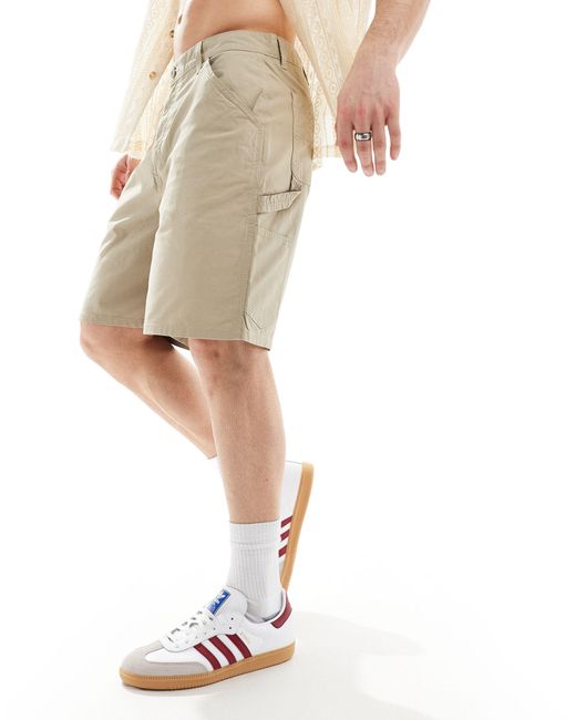 Pantalones cortos blanco hueso estilo carpintero Jack & Jones de hombre de color Natural
