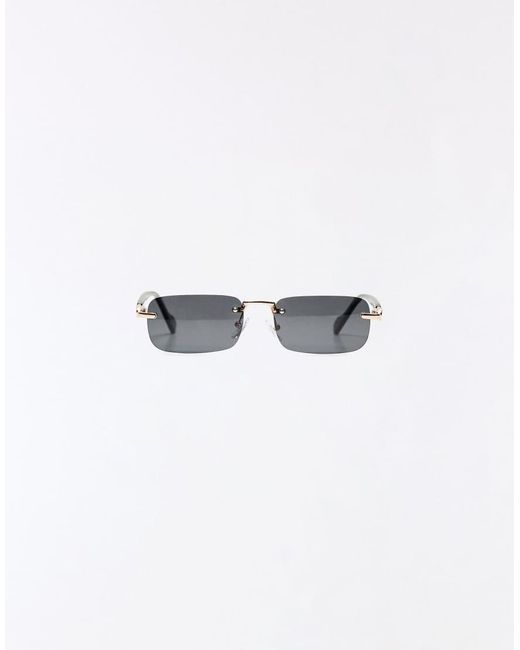 Bershka Black Rimless Sunglasses for men