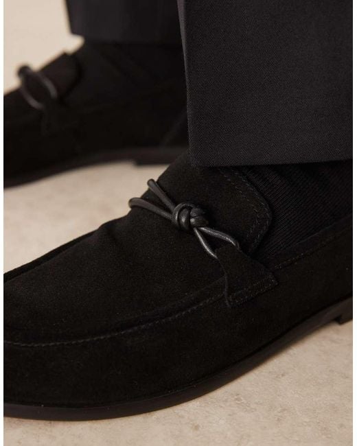 ASOS Black Slim Loafers for men