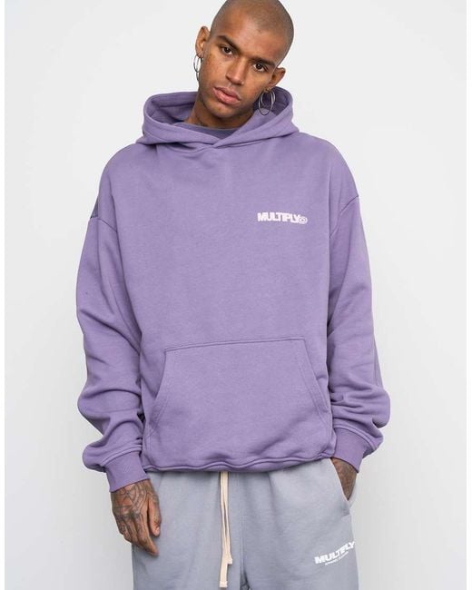 Sudadera Morado Extragrande Con Capucha Distributor De Multiply Apparel de color Purple