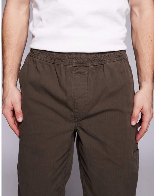 River Island Black Loose Fit Pull On Trousers for men