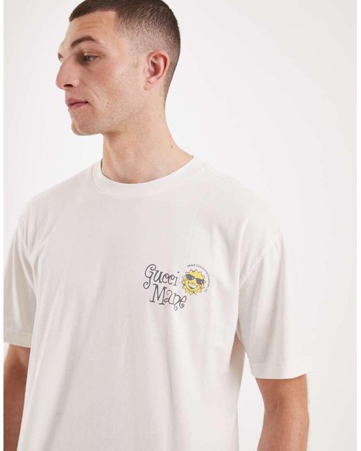 Hollister White Music License Graphic T-shirt for men