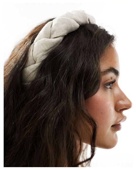 & Other Stories Black Knotted Linen Blend Headband