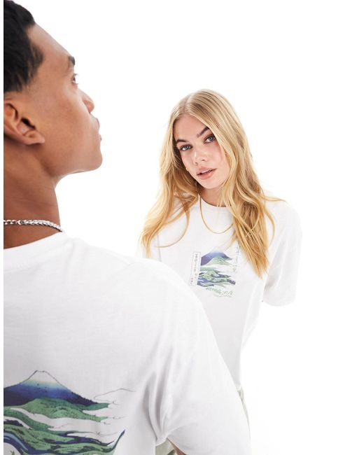 ASOS White Unisex Oversized Licence Tee With Musee D'art Prints