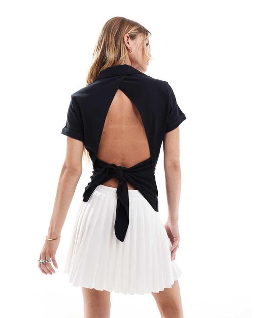 Fred Perry White X Amy Winehouse Tie Back Shirt